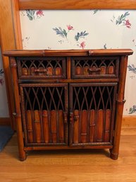 Small Bamboo Entryway Cabinet