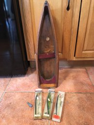 Wooden Dory , Lures And A Weight