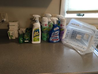 Cleaning Products, Soap And Two Storage Units