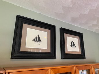 Soicher Marin Pair Of Framed Schooner Prints