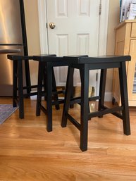 Three Black Kitchen/Bar Stools