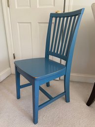 Blue Wooden Desk Chair