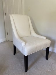 White Upholstered High Back  Chair