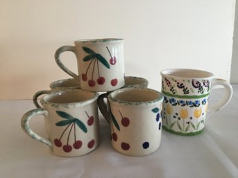 5 Hartstone Pottery Mugs And At Home Mug