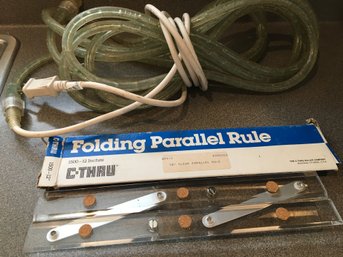 Parallel Ruler  And Illuminated Rope  Line