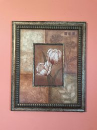 Vivian Flasch Tulip Painting In Rustic Frame