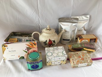 Lenox Teapot And Assortment Of Teas