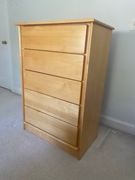 Five Drawer Wood Dresser