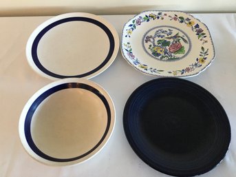 Mikasa Stoneware Platter And Bowl Set , Blue Plate And Enoch Wedgwood Plate