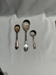 Scalloped Sterling Silver Olive Spoons