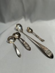 Tiffany Sterling Silver Spoon Sterling Serving, Sterling Ladle And Ladle Stamped J. P. Patent 1955