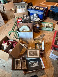 Large Frames And Photo Lot