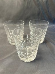 Waterford Cut Crystal Glasses (3)