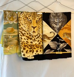 (3) Salvatore Ferragamo Jaguar Scarves