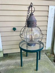 Brown Jordan Outdoor Table & Chandelier