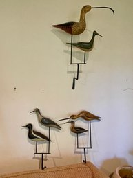 Hand Carved Birds On Wrought Iron 3       (B)