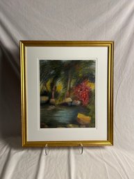 Beverly Myers: Vintage Pastel On Canvas Painting