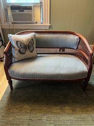 Wooden Blue Settee With Butterfly Pillow (D)