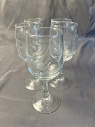 Wine Glasses With Engraved Clipper Ships (5)