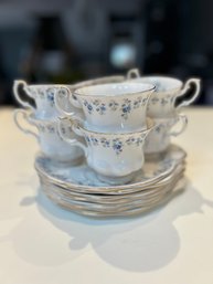 Royal Albert Bone China Blue Flower Tea And Toast Set