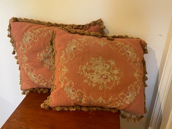 Needle Work Pillows Hand Made    (B)