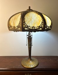 Arts & Crafts Slag Glass Lamp      (B)