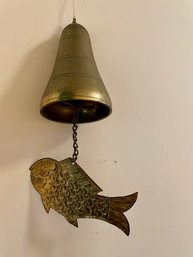 Brass Bell With Fish Pull     (B)