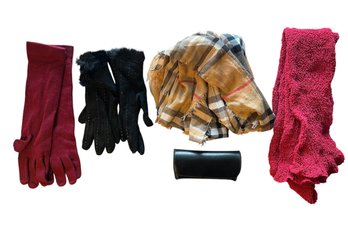 100% Rabbit Fur Gloves And Maroon, Brown, Black Clothing Series