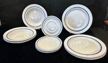 3 Place Setting, Dansk Dinnerware With No Mugs. 3 Plates, 3 Salad, And 3 Saucers.