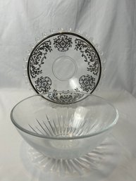 2 Ornate Glass Bowls