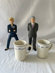 Bill & Hillary Barware, Votes For Women Mugs  (l)