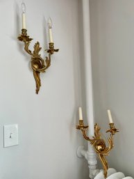Pair Of Gilded Sconces