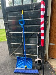 Shovel, Broom, Flag. (G)