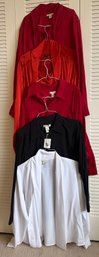 5 Women's Blouses, Chico, Appleseed, Talbot, Orvis Size 16 Ish (Red B/W)