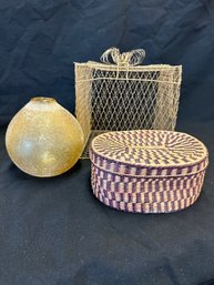 Two Baskets And A Vase