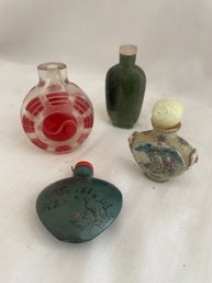 Snuff Bottles Jade, Ceramic, Glass 4     (Ld)