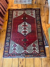 Hand Knotted Wool Oriental Rug Red