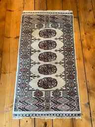 Bokhara Hand Knotted Wool Oriental Ivory Rug