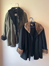 Chic Faux Fur Lined Coats, Vintage