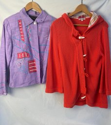 Purple And Coral Outerwear