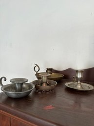 4 Candlesticks With Drip Trays