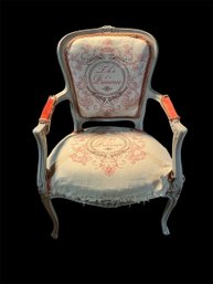 Antique French Louis XV Chair With Additional Fabric Included - Needs Work (Basement)