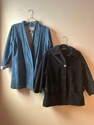 Womens Corduroy Jacket And Jean Long Jacket