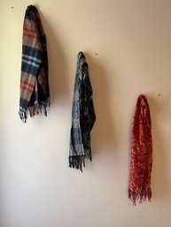 (3) Felt Scarves