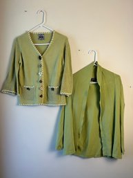 Green Knit Cardigans