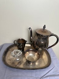 Paul Revere Reproduction Tea Set And Trinket