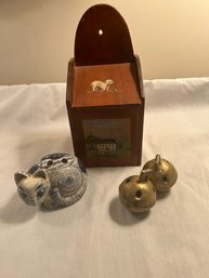 Brass Bells, Wooden Box, Crackle Cat