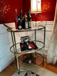 Brass And Glass Bar Cart