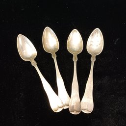 Antique Coin Silver Spoons (4) By L. Kimball & Co.