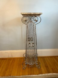 Metal Pedestal Wood Top (SR)